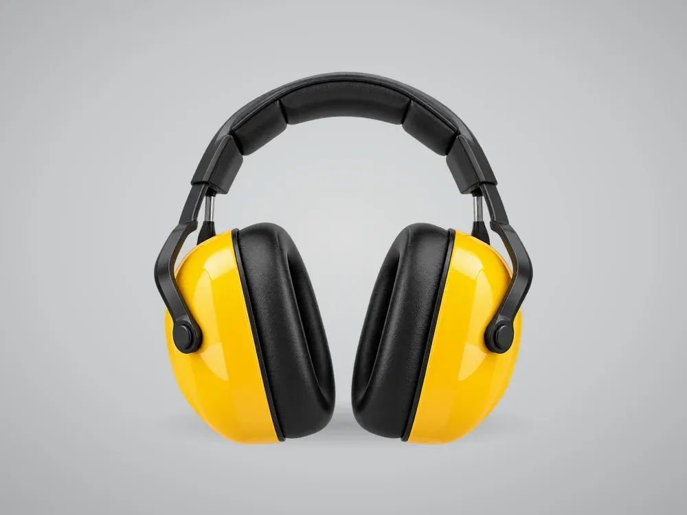 Over-the-head ear defenders with padded cups