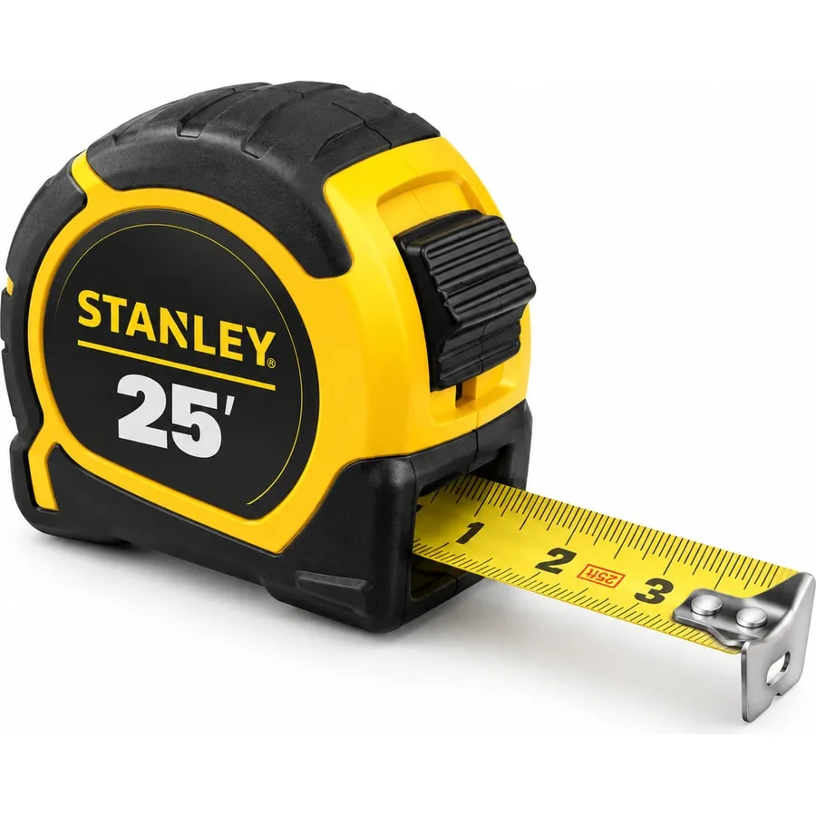 A 25-foot tape measure with its blade partially extended
